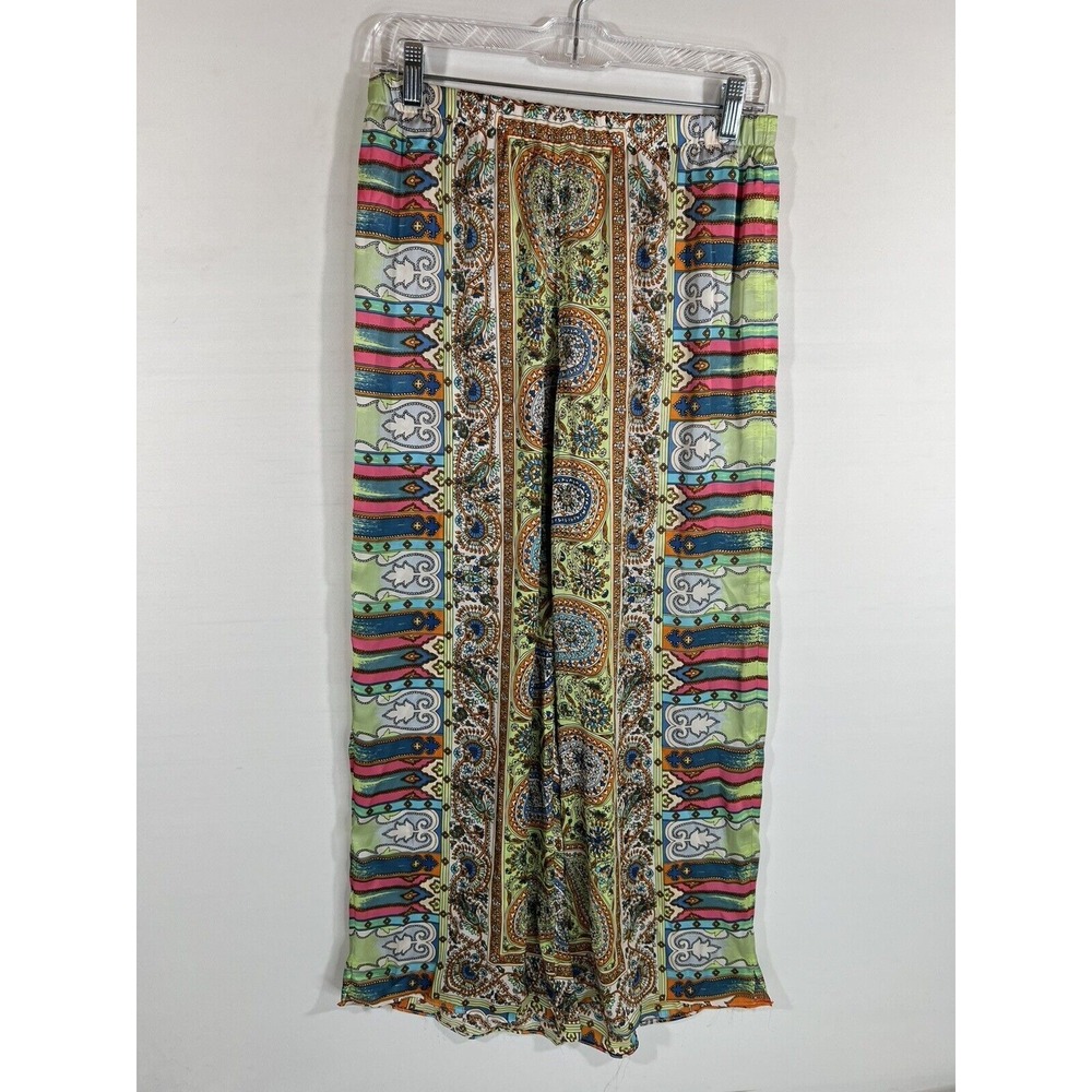 Chico s Women s Pants Size 0 Mid Rise Straight Wide Leg Bright